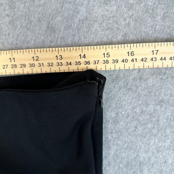 Loft Pull On Pants Womens 6 Black Ankle Zip Stretchy Slim Fit Skinny Office Work - Picture 8 of 11